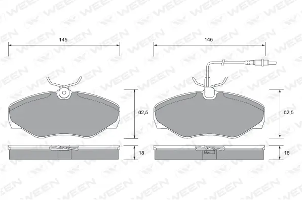 Brake Pad Set, disc brake (151-2681)