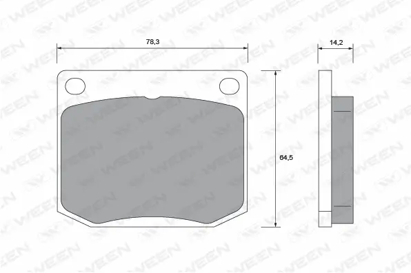 Brake Pad Set, disc brake (151-1098)