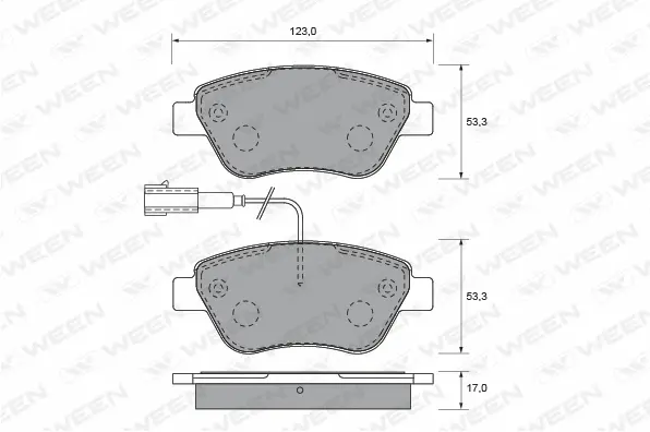 Brake Pad Set, disc brake (151-1969)