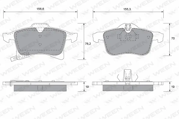 Brake Pad Set, disc brake (151-1111)