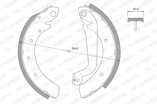 Brake Shoe Set (152-2478)