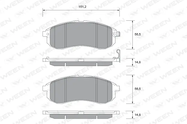 Brake Pad Set, disc brake (151-2342)