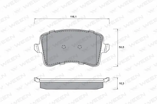 Brake Pad Set, disc brake (151-1198)
