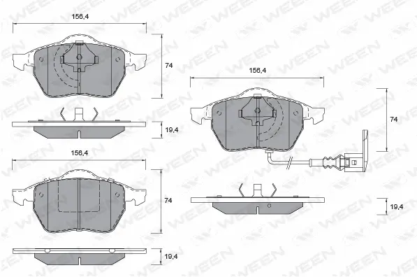 Brake Pad Set, disc brake (151-1123)
