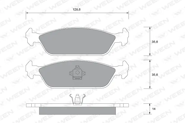 Brake Pad Set, disc brake (151-2132)