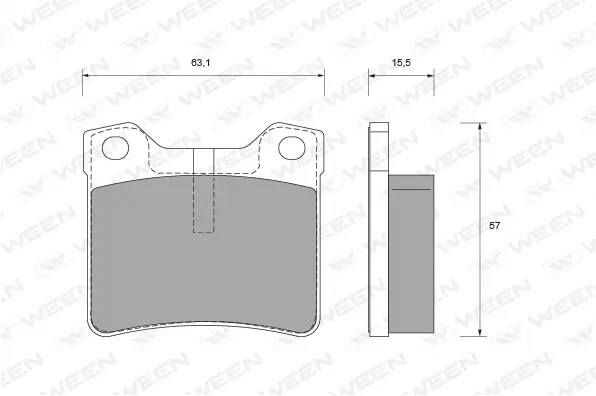 Brake Pad Set, disc brake (151-1865)