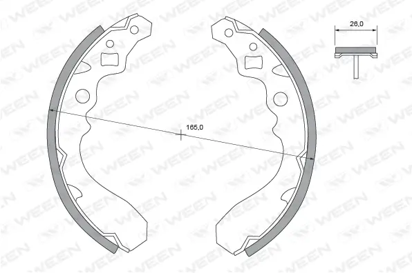Brake Shoe Set (152-2328)