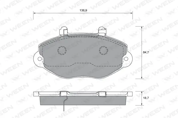 Brake Pad Set, disc brake (151-1957)