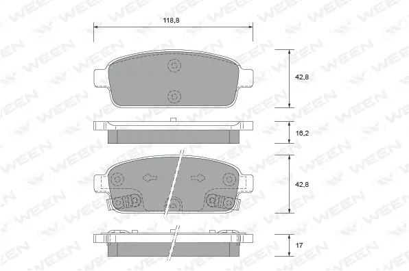 Brake Pad Set, disc brake (151-2731)