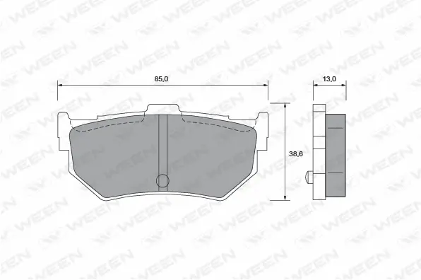 Brake Pad Set, disc brake (151-2378)