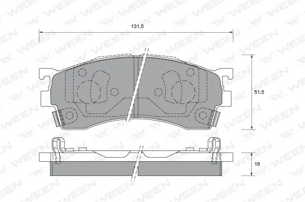 Brake Pad Set, disc brake (151-2187)