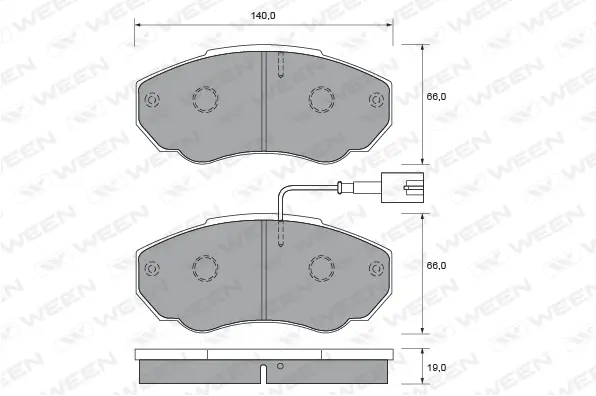Brake Pad Set, disc brake (151-1915)