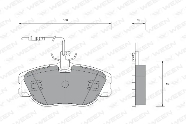 Brake Pad Set, disc brake (151-1672)