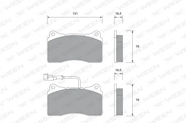 Brake Pad Set, disc brake (151-1673)