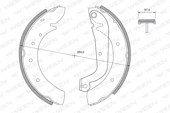 Brake Shoe Set (152-2295)