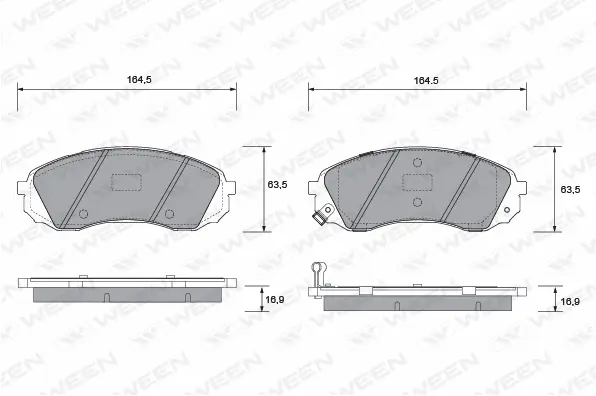 Brake Pad Set, disc brake (151-2584)