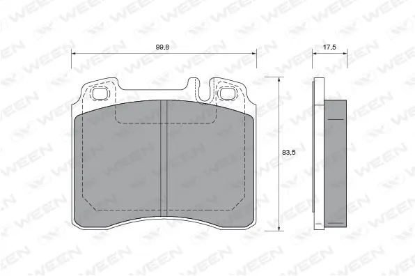 Brake Pad Set, disc brake (151-1686)