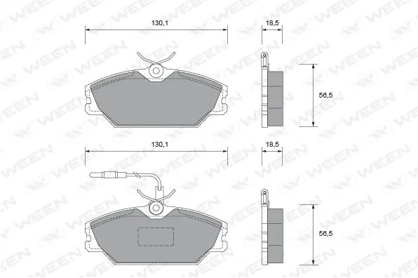 Brake Pad Set, disc brake (151-1582)