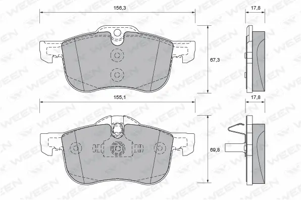 Brake Pad Set, disc brake (151-1824)