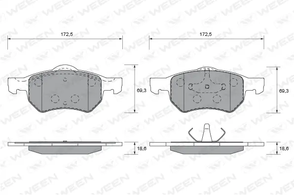 Brake Pad Set, disc brake (151-1532)
