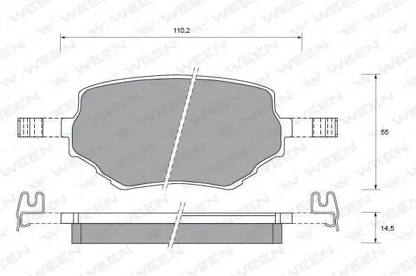 Brake Pad Set, disc brake (151-2145)