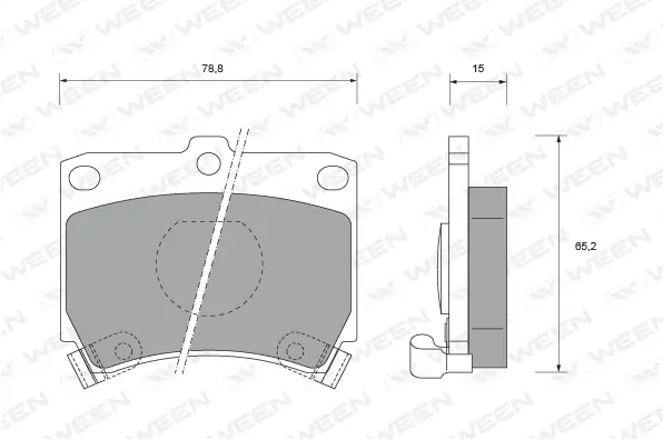 Brake Pad Set, disc brake (151-1547)