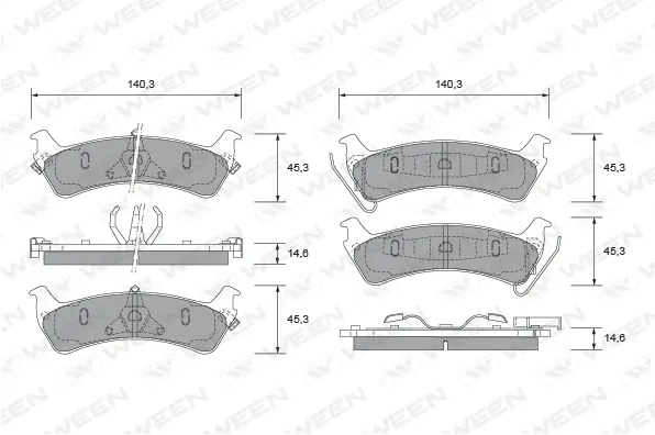Brake Pad Set, disc brake (151-2487)