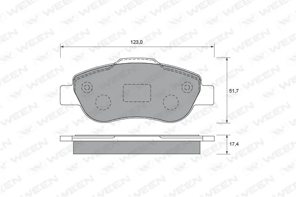 Brake Pad Set, disc brake (151-1967)