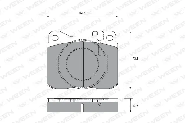 Brake Pad Set, disc brake (151-2074)