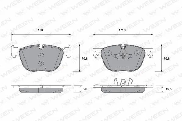 Brake Pad Set, disc brake (151-1270)