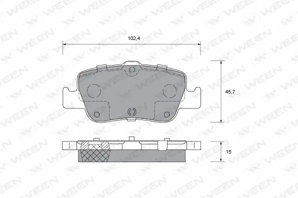 Brake Pad Set, disc brake (151-0008)