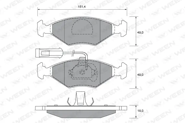 Brake Pad Set, disc brake (151-1837)