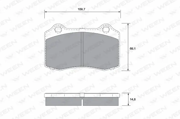 Brake Pad Set, disc brake (151-1349)