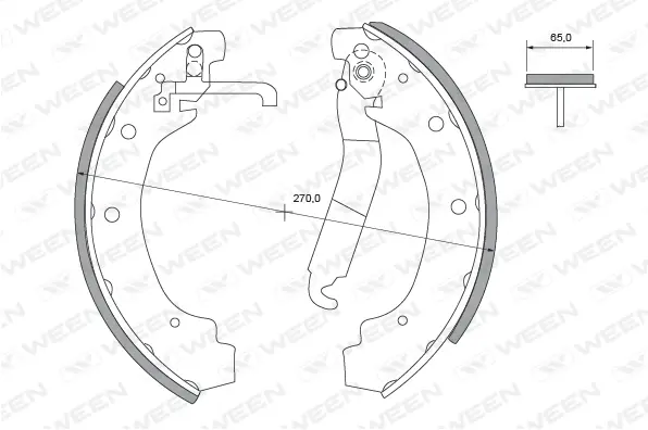 Brake Shoe Set (152-2266)
