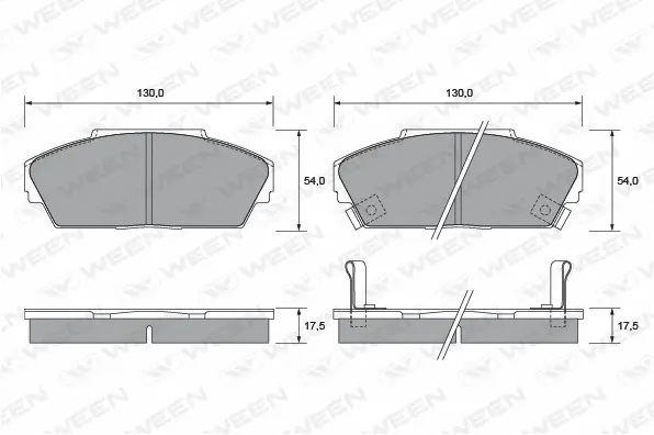 Brake Pad Set, disc brake (151-1406)