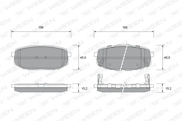 Brake Pad Set, disc brake (151-2346)