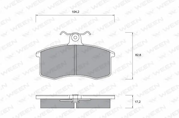 Brake Pad Set, disc brake (151-1104)