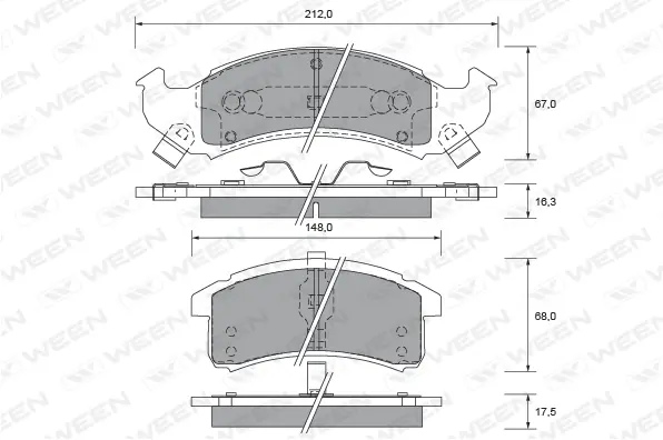 Brake Pad Set, disc brake (151-2400)