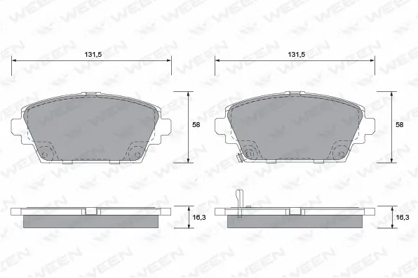 Brake Pad Set, disc brake (151-2215)