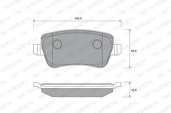 Brake Pad Set, disc brake (151-2003)