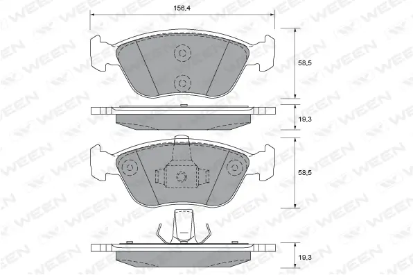 Brake Pad Set, disc brake (151-1845)