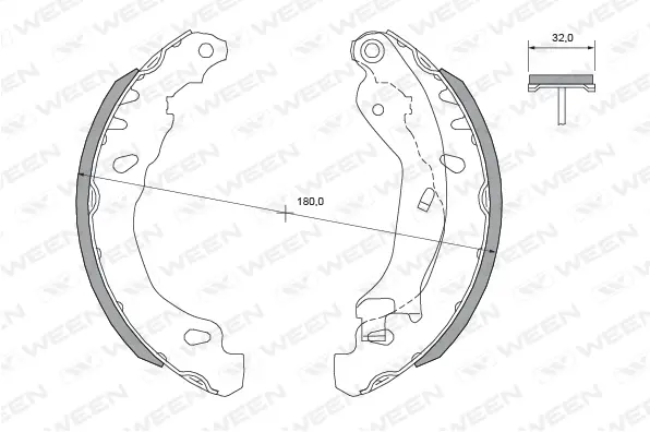 Brake Shoe Set (152-2482)