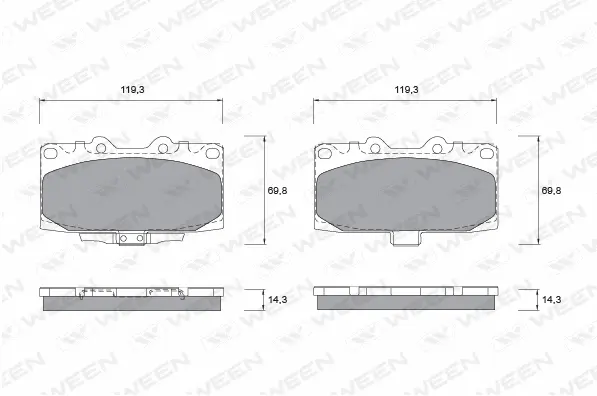 Brake Pad Set, disc brake (151-2574)