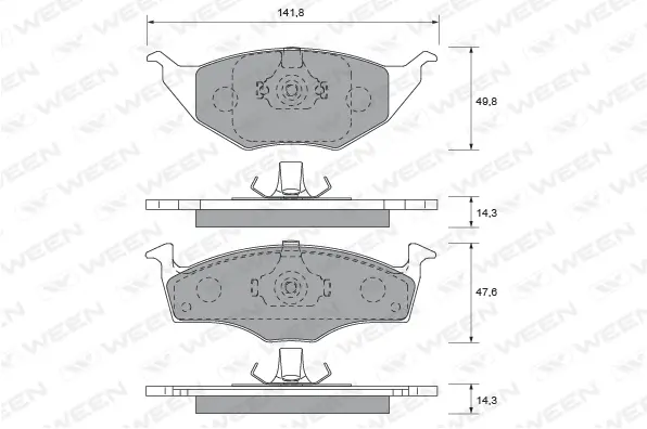 Brake Pad Set, disc brake (151-1825)