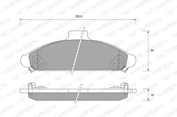 Brake Pad Set, disc brake (151-1661)