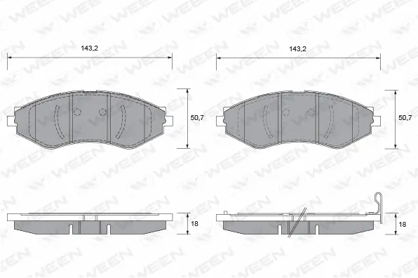 Brake Pad Set, disc brake (151-1110)