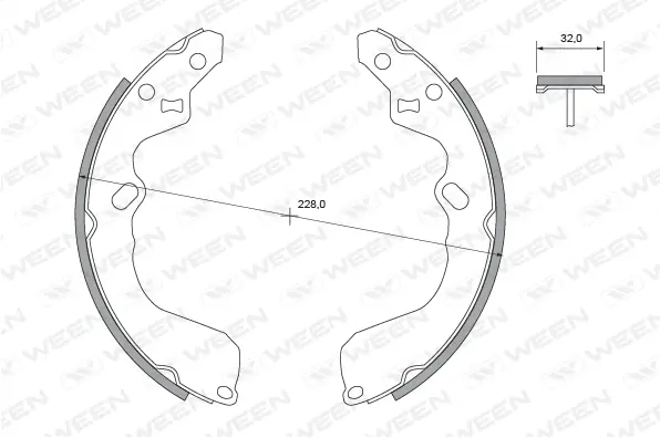 Brake Shoe Set (152-2033)