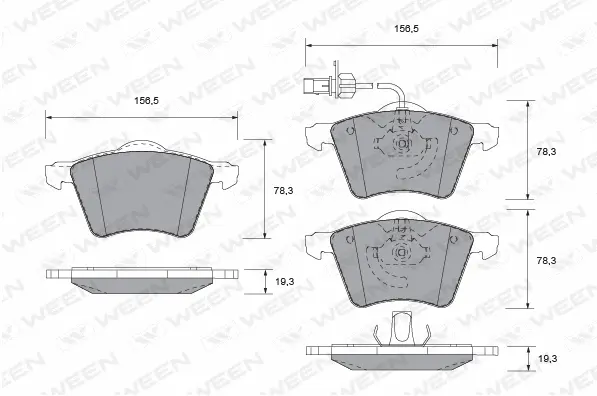 Brake Pad Set, disc brake (151-1287)