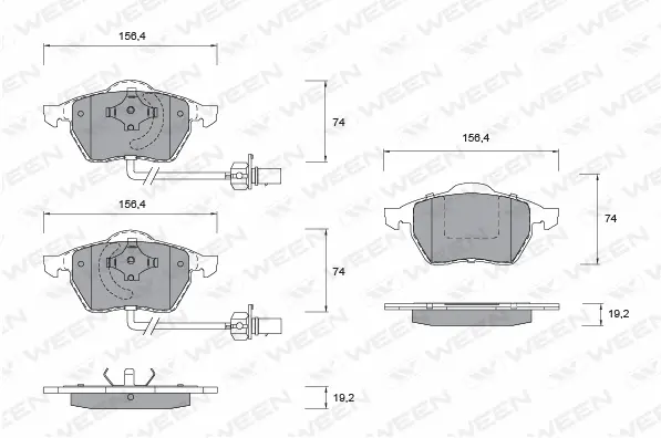 Brake Pad Set, disc brake (151-1138)
