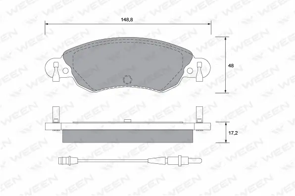 Brake Pad Set, disc brake (151-1281)